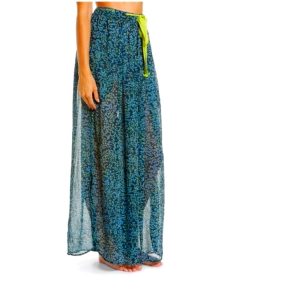 Free People Intimately Sleepin In Printed Chiffon Wide-Leg Pants - S - Picture 4 of 12